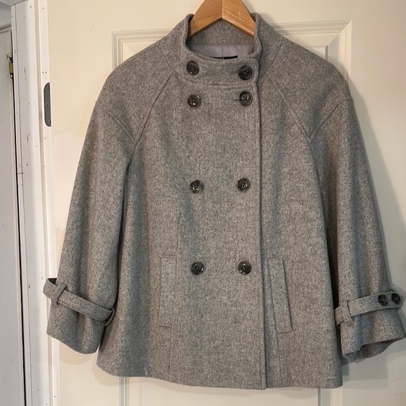 GAP Jackets & Blazers - Gap Gray Double-Breasted Wool Peacoat Jacket